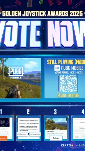 45 reactions · 3 comments | PUBG MOBILE has been nominated for the...