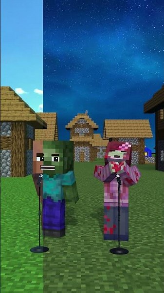I made Minecraft villagers sing and it’s hilarious 😂 #minecraft #gaming #animation