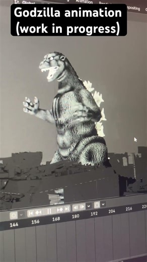 Blender animation of godzilla #godzilla #blender3d