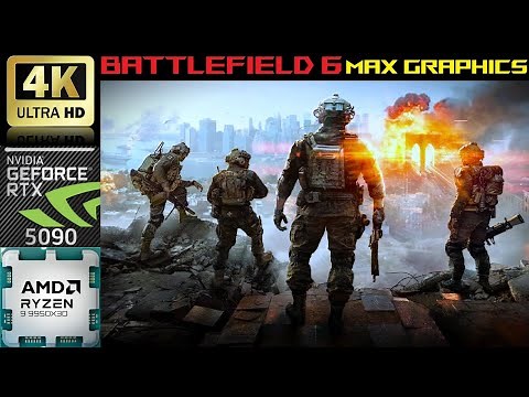 [4K] Battlefield 6 - RTX 5090 Ryzen 9950x3D - MAX GRAPHICS - Frame Gen [BENCHMARK] #fyp #battlefield