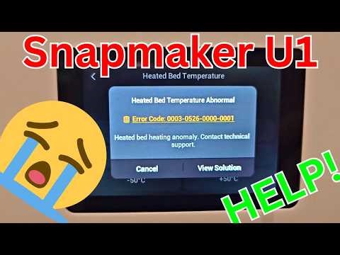 Snapmaker U1 Heated Bed Broken Already :(