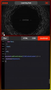Interactive Blackhole | HTML CSS JavaScript #CodeSmart #FrontendDesign #SemanticHTML #WordPressExperts #html #WordPressExperts #trendingreel #HTML #javascript #FrontendTips #css | Learning Axis