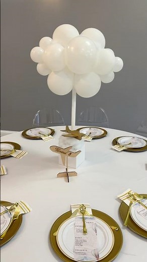 Balloon Cloud Centerpieces For A Baby Shower!