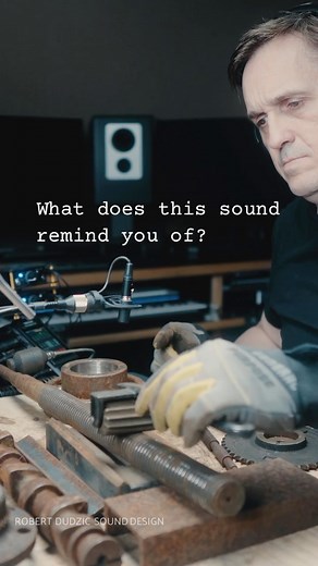 1.6M views · 3.8K reactions | SOUND DESIGN ⚙️ for movies filmmaking effect producer trailer cinematic. #cinematic #sounddesign #gamedev #producerlife #foley #recording #composer #sound #audio #microphone #tank #producer #editing #microphone | Robert Dudzic | Facebook