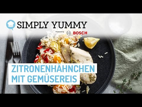 💛🍗 Zitronenhähnchen mit Gemüsereis aus dem Ofen 🥕 | SIMPLY YUMMY Rezepte