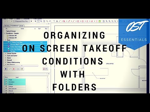 Using Folders to Organize your On Screen Takeoff Conditions