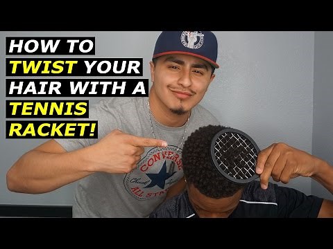 How to twist your hair with a TENNIS RACKET! l No twist sponge