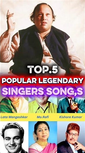 Top 5 Popular Legendary Singer's Song 🔥🔥 #viralsong #tranding #explore #popular