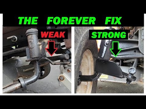 Permanent Fix for bent spindles on Husqvarna, John Deere, and Craftsman mowers toe in alignment