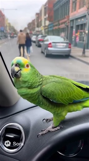 Funny Parrot in Car Reacts to Traffic – Hilarious Bird Moments #shorts #parrot