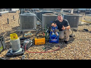HVAC Training - Condenser Install on Roof