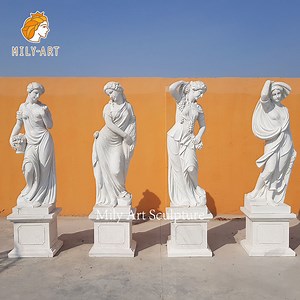 [Hot Item] Beautiful Women Sculpture Lady Statue White Marble Four Season Statues