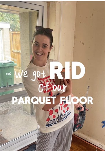 Why we’ve chosen to remove our original finger block parquet floor in our 1960’a bungalow as part of our first renovation project as a first time buyer and renovator girlie! 🪵✨ #renovationproject #restoration #CapCut