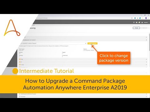 How to Update a Package | Automation Anywhere Enterprise A2019