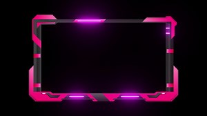Download Stream Overlay twitch overlay Pink video frame transparent background for free