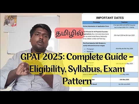 GPAT 2025: Complete Guide – Eligibility, Syllabus, Exam Pattern & Blueprint in Tamil