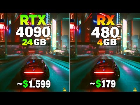 RTX 4090 vs RX 480 - Test in 8 Games