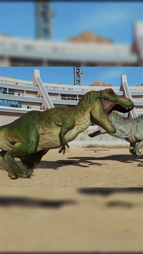 T-REX VS 2 INDOMINUS REX: Kekuatan Alam vs Rekayasa Genetik! 🦖 #trexfight
