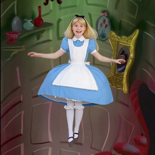 Alice descending down the rabbit hole