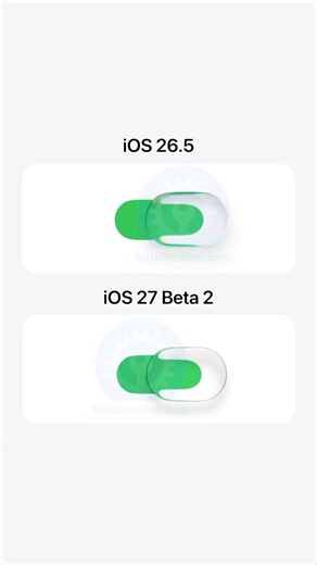 iOS 26.5 vs. iOS 27 Beta 2: Toggle comparison #ios27