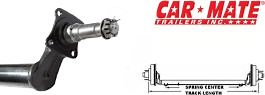CAR MATE 85" Round Tube 4" Drop Trailer Axle (3,500 lb.) #7572134