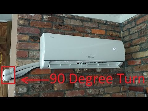 DIY How To Install Mini Split with Sharp 90 Degree Bends In Copper Lines (No Soldering)