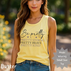 Be Pretty Strong Brave Kind Inspirational Women's Tank Top Motivational Fitness Apparel Positive Affirmation Clothing - Tank Top - Etsy
