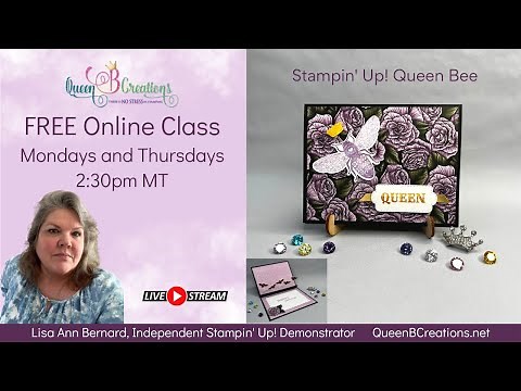 👑 Stampin' Up! Queen Bee with internal pop ups (floating bees)