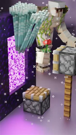 Minecraft Vs Real Life in the Nether + Iron Golem #blender #3dart#3danimation #minecraft #satisfying