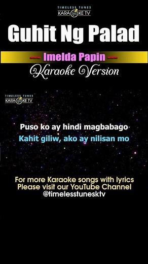 Guhit Ng Palad - Imelda Papin - Karaoke Teaser #guhitngpalad #karaoke #karaokesongs #karaokeversion