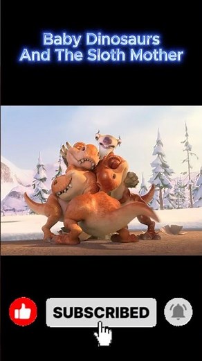 🦖 Baby T-Rexes Thought a Sloth Was Their Mom... 😱 #dinosaur #iceage #shorts