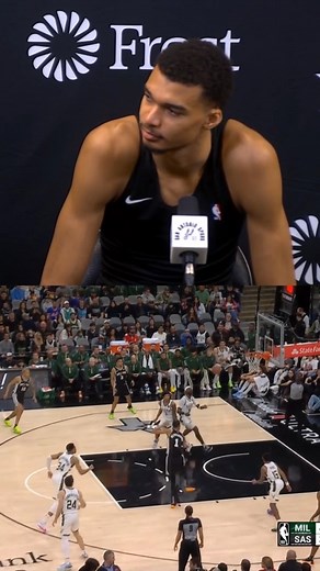 "I'm resourceful" - Wemby talking about alley-ooping to himself 😂 | NBA