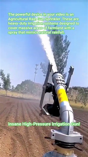 Satisfying High-Pressure Field Watering! ​#Agriculture #Farming #Irrigation #ModernFarming #AgriTech