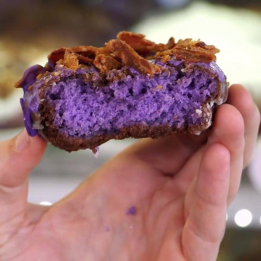 6.5M views · 4.2K shares | This donut shop uses a special yam from Asia to turn their donuts a rich purple color - and it's all-natural! | Tastemade | Facebook