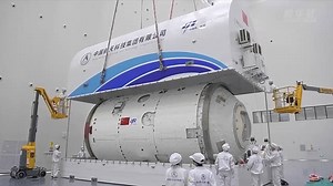 China on Monday launched the space lab module Mengtian, taking the construction of the country's space station Tiangong into the final stage. What does the module look like? Here's a sneak peek. | China Xinhua News
