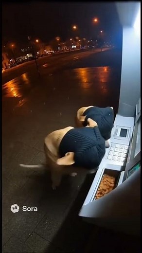 Dogs robbing atm and not getting caught🤣🤣 #shorts