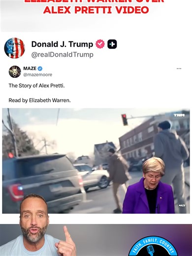 🚨🤣Trump Drops Hilarious Truth Social Meme Mocking Elizabeth Warren Over Alex Pretti Video President Donald Trump just shared a hilarious new meme on Truth Social, taking a sharp jab at Elizabeth Warren over her comments about Alex Pretti. The meme contrasts claims about how “calm” Pretti supposedly was with video showing him kicking an ICE agent’s vehicle taillight, and the punchline lands hard. Supporters are calling it classic Trump — blunt, visual, and meme-ready — while critics are fuming.