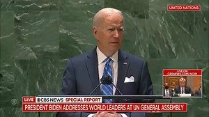 "Bombs and bullets cannot defend against COVID-19, or its future variants. To fight this pandemic, we need a collective act of science and political will. We need to act now to get shots in arms as fast as possible," Pres. Biden says in speech at the U.N. General Assembly. https://cbsn.ws/3Cw37X9 | CBS News