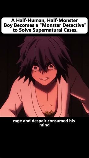 A Half-Human, Half-MonsterBoy Becomes a "Monster Detective'to Solve Supernatural Cases. #animeedit