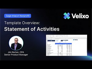 Simplifying the Statement of Activities with Velixo for Sage Intacct Nonprofit