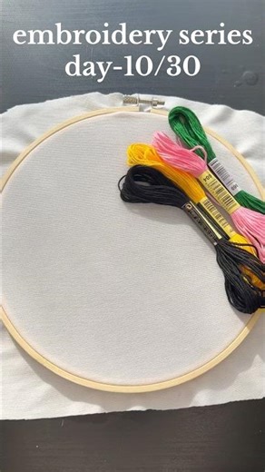 embroidery series day-10/30 for beginners 🧵🪡🪡 #embroidery #handembroidery #viral #diy #handmade