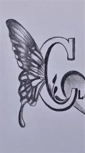 How to draw best letter C with pencil || simple letter C drawing || amazing pencil drawing #shorts