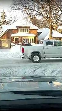 CP24 Truck driving around Toronto after major snowstorm