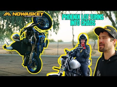 Harley Bagger & Dyna Lot Session: Hand Drags, Wheelies & Drifts