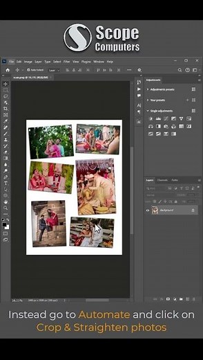 How to Crop Multiple Scanned Photos at Once | ONE CLICK PHOTO EDITING MAGIC IN PHOTOSHOP 2024?
