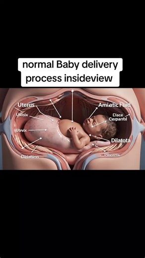 Normal Baby delivery process insideview#process #human #anatomy #foryoupage #delivery