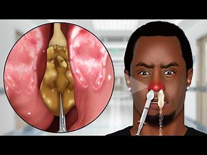 ASMR Cleaning the nostrils by removing giant mucus and thick nasal discharge | Satisfying animation