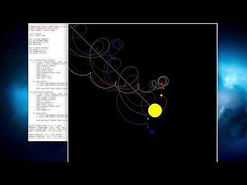Super easy model of the solar system using Python 3 and Turtle