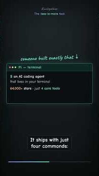The Tiny Coding Agent Winning By Doing LESS (64k stars, 4 tools, no MCP) #shorts