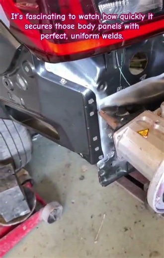 Pro Auto Body Repair: High-Precision Spot Welding in Action #AutoBodyRepair #CarRestoration